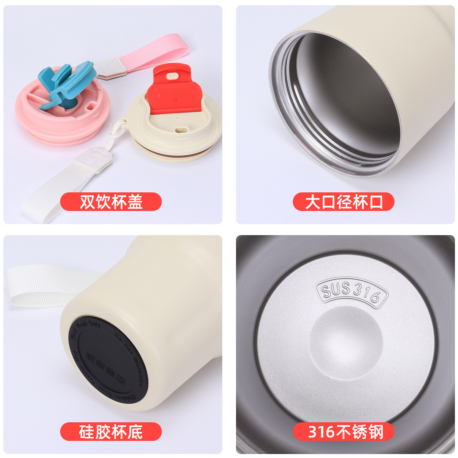 Taza de café octogonal de alto valor Taza de aislamiento de acero inoxidable 316 Taza portátil para beber doble para automóvil Personalización de regalo