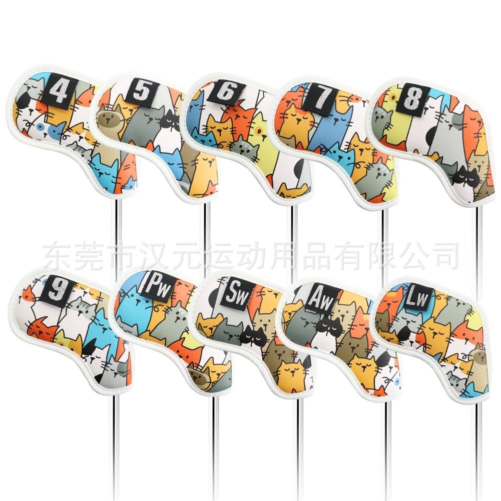 メーカー卸売りゴルフクラブカバーの棒カバーのキャラクタープリント猫の頭カバーの保護カバーのゴルフアニメ