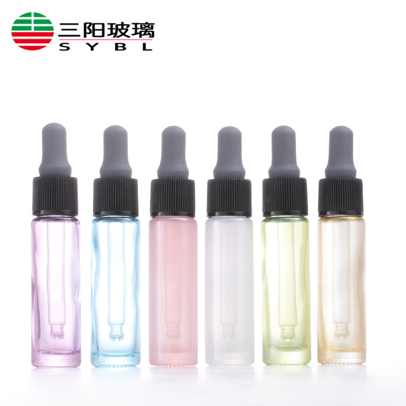 跨境现货10ml珠光玻璃滴管瓶精油瓶精华液瓶原液瓶化妆品分装瓶