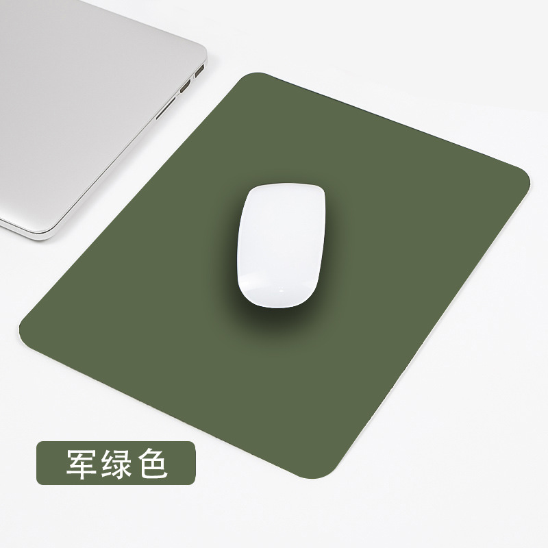 皮革鼠标垫纯色简约防滑鼠标小垫笔记本电脑办公桌垫游戏图案LOGO|undefined