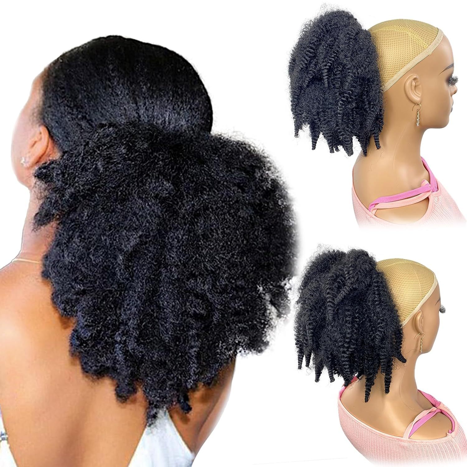Transfronterizos Europeos y estadounidenses pequeños cabello rizado pelucas africanas moda al por mayor