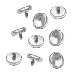 G23 Titanium M0.9/M1.2mm Tooth Position 3-8mm Steel Color Skin Accessory Piercing Jewelry Amazon Piercing