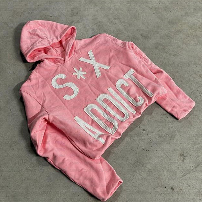 Sweat à capuche y2k retro patchwork - pull streetwear hip-hop_voghion.com