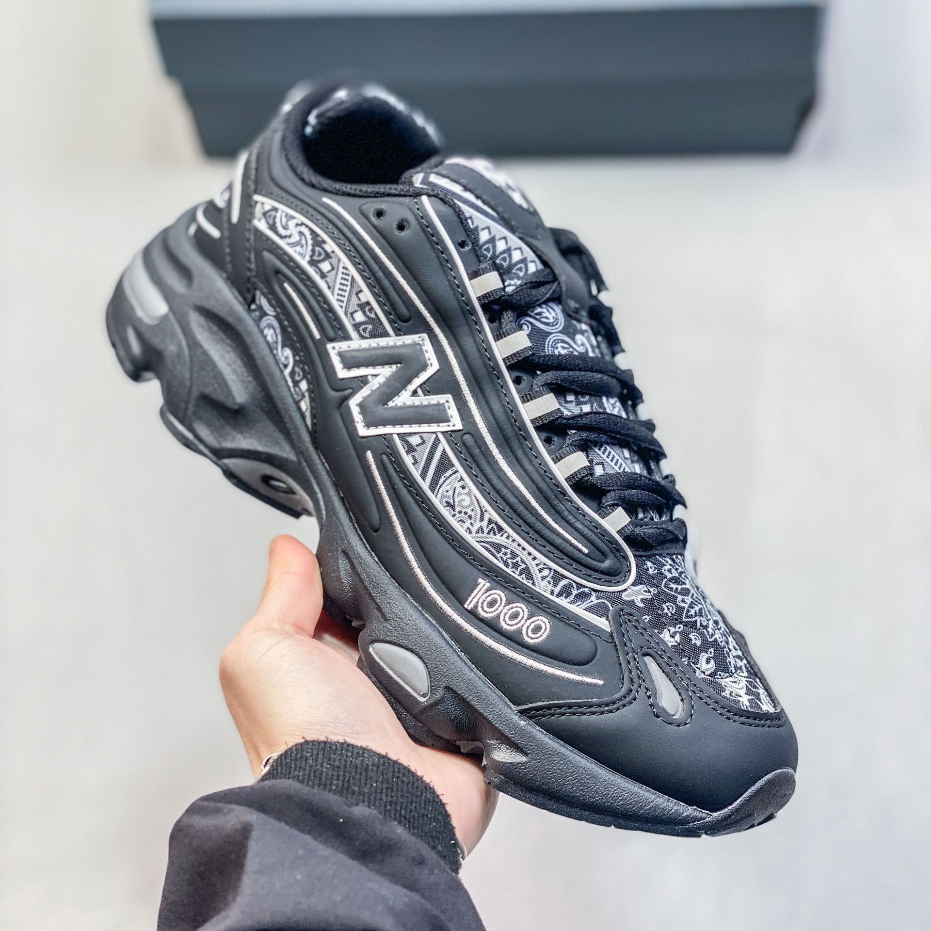 Zapatos de correr retro de alta calidad NB1000 marca conjunta de cuero de malla de suela gruesa zapatos deportivos para hombres y mujeres zapatos de viaje casuales