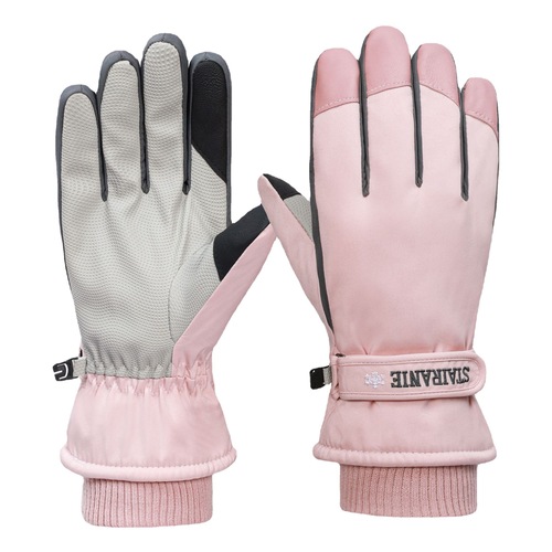 Cotton gloves for men and women winter warm ski gloves plus velvet and thickened waterproof and warm outdoor cycling touch screen gloves