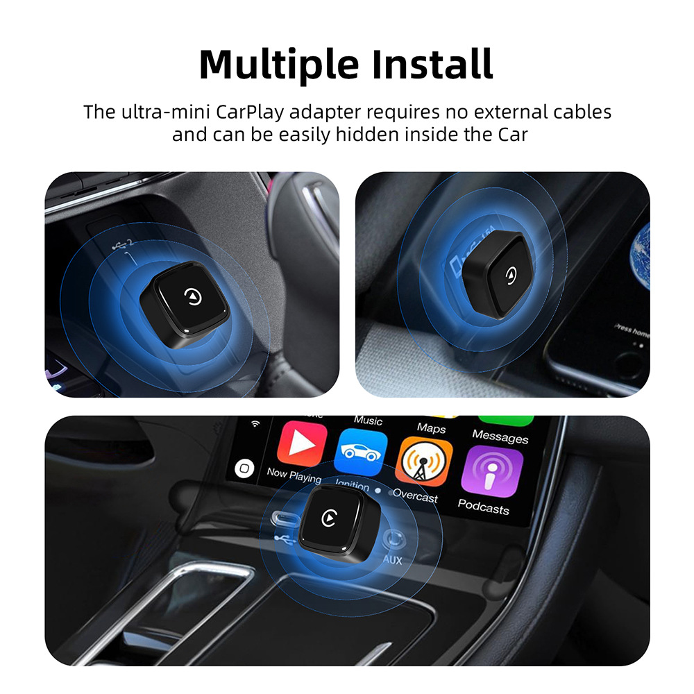 Amazon Carplay Apple Android 2-in-1 Wired to Wireless Portable Car Connectivity Carplay Box