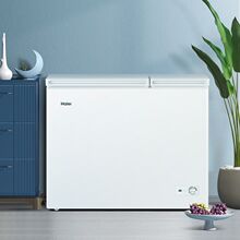 海尔213升冰柜双门双温两用冷藏冷冻卧式冷柜冰箱家用冰箱