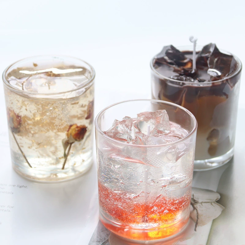 Small transparent glass candle, aromatherapy, wholesale