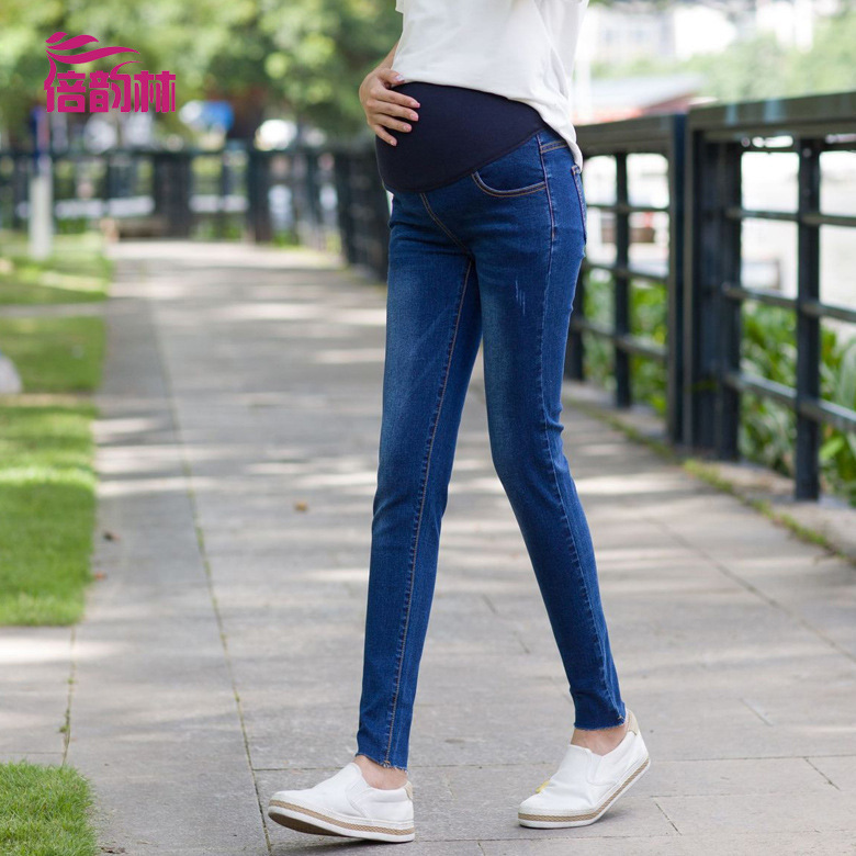 Maternity Jeans, Long Pants, Stretchy Slim-Fit Maternity Wear, Belly Support Skinny Pants, Cross-Border Shipping, High-Waisted Thin Style for Pregnancy Maternity Jeans, Long Pants, Stretchy Slim-Fit Maternity Wear, Belly Support Skinny Pants, Cross-Border Shipping, High-Waisted Thin Style for Pregnancy