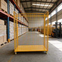 工厂定制承重500KG物流笼车台车转运车折叠式仓储笼搬运车手推车