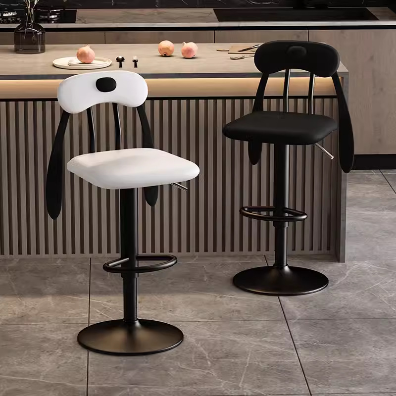 Bar Chair Bar Front Desk Rotating Kitchen Liftable Chair High Chair Backrest Modern Simple Home Stool