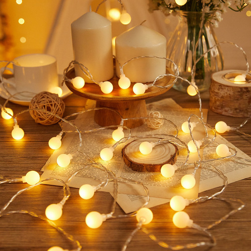 led star ball light string wholesale outdoor ball light festival atmosphere string lights full of gypsophila colorful lights proposal arrangement
