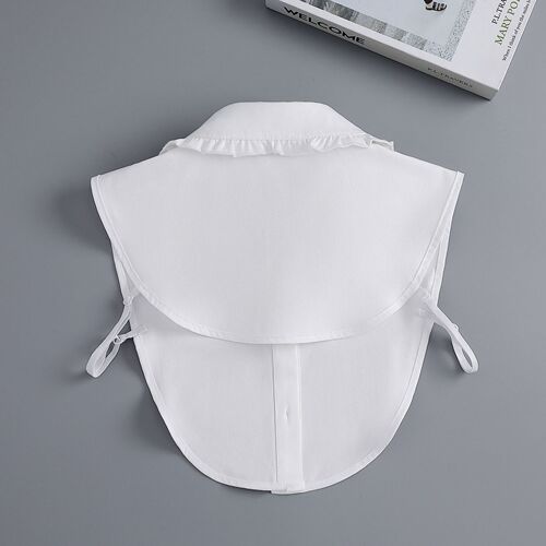 Compatibility Collar for Children and Adults - Autumn/Winter Lotus Edge Collar - Pure Color, Versatile Collar for Casual Shirts - Inner Collar