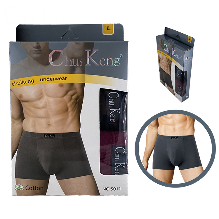 Ropa interior de los hombres 2 pack caja Chuikeng serie circulación al por mayor centro comercial supermercado modal Boxer shorts