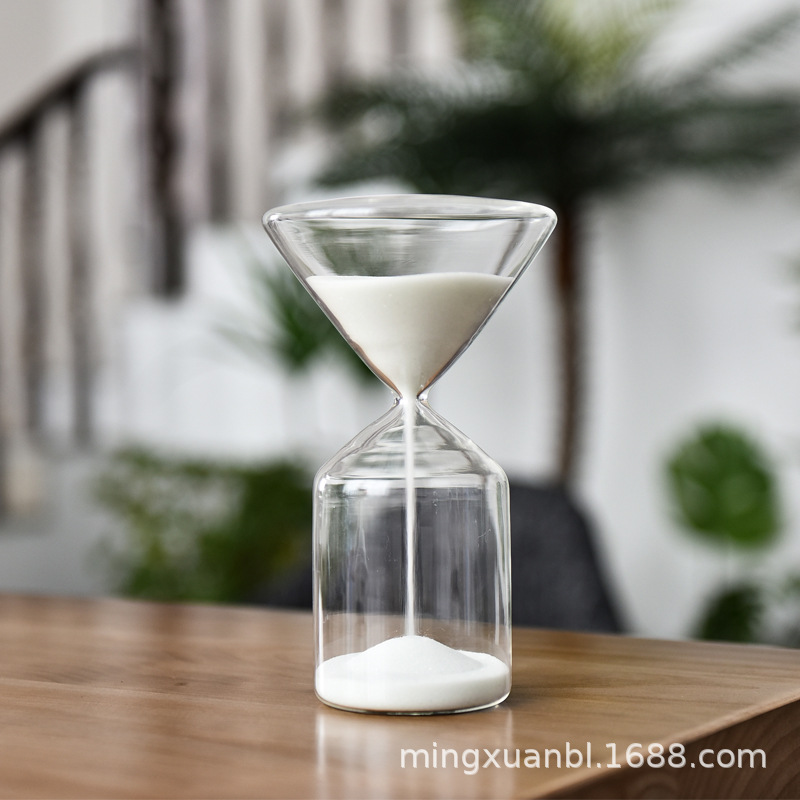 Casa nórdica triángulo vidrio reloj de arena temporizador creativo regalo decoración graduación temporada regalo del Día de San Valentín