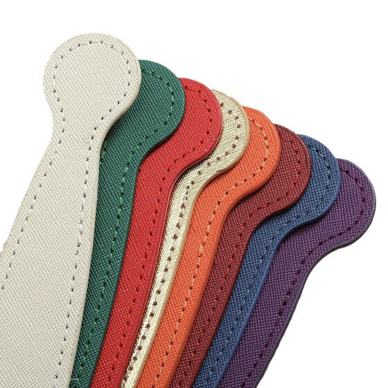 Wholesale color leather handle PU handle Mid-Autumn Festival packaging gift box double-sided leather handle bag with accessories