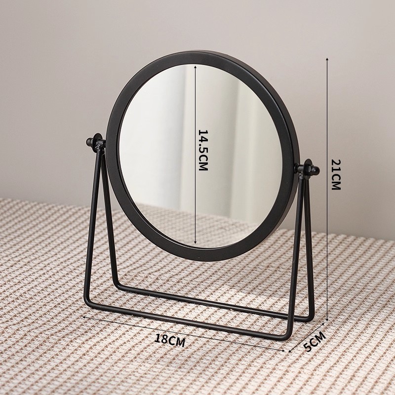 Espejo doméstico de explosión transfronteriza dormitorio espejo decorativo dormitorio espejo de maquillaje dormitorio espejo de vestir espejo de escritorio de metal de alto valor