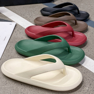 Flip-Flops for Women, Summer Beach Couple's New Thick-Soled Outer Wear Sandals for Men's Bathroom Bathing Non-Slip Slippers