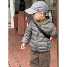 白鸭绒 儿童轻薄款亲子装羽绒服纯色超轻保暖100-170尺码鹅绒
