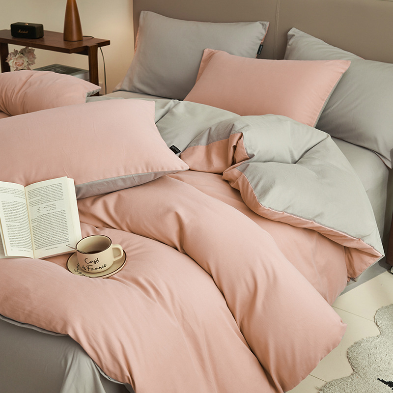 Una cama de cuatro piezas de algodón 2025 nuevo edredón sábanas de cubierta dormitorio de estudiantes de tres piezas de cama Kasa4