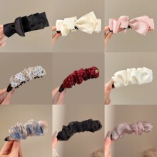 可爱高级感波点发夹发卡气质盘发蝴蝶结香蕉夹夹子法式网红抓夹女