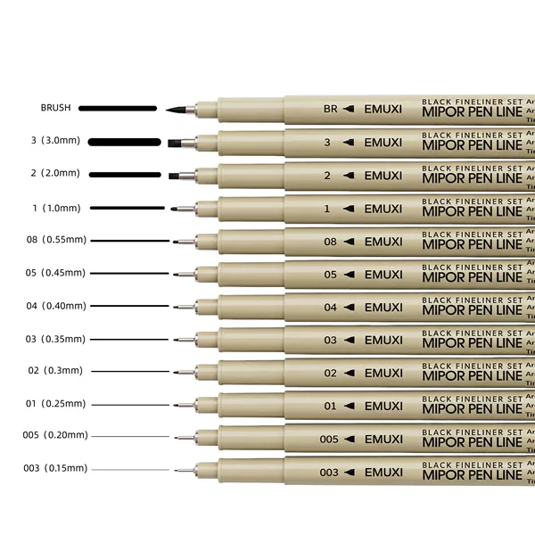 Waterproof Needle Pen for Art Students, Comic Design, Architectural Design, Signature Pen, Hand-Drawn Sketch, Outlining Pen, Architectural Hand-Drawing