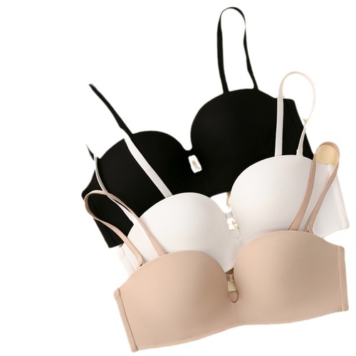 Autumn detachable shoulder strap underwear for women, small breast push-up thin tube bra, invisible breast soft steel ring bra wholesale