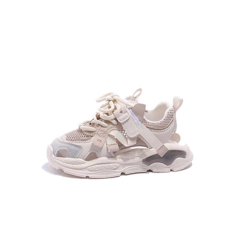 2025 nuevos zapatos de verano para niños, sandalias para niños y niñas, sandalias deportivas de malla única recortadas, zapatos para papá, medias sandalias transpirables