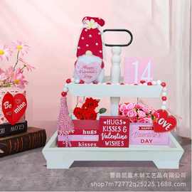 跨境母亲节装饰摆件分层托盘工艺品摆件婚宴派对装饰标识牌摆饰