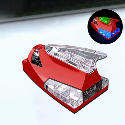 Other lights Fin Design, Flashing Anti-Rear Collision - wind-driven-shark-fin-warning-light-red