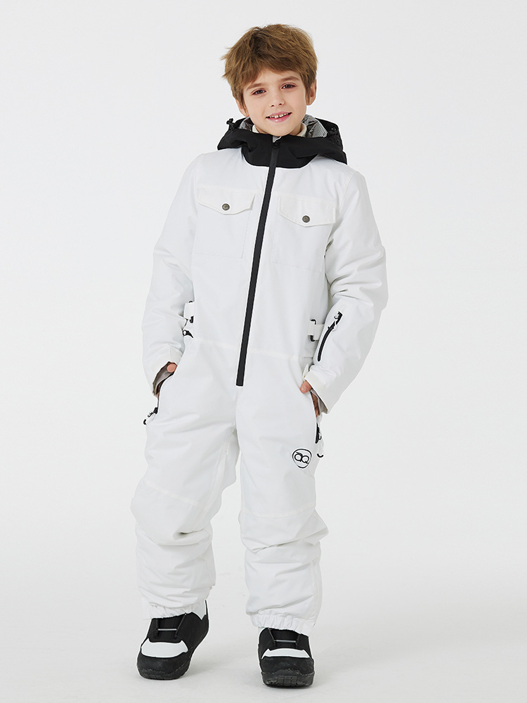 Traje de esquí de una pieza para niños, impermeable, térmico, para exterior