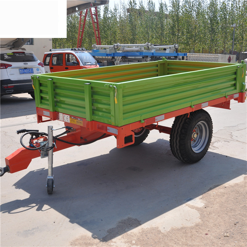 2吨欧式自卸拖车 拖拉机后卸拖车 翻斗运输拖车 欧标农用挂车