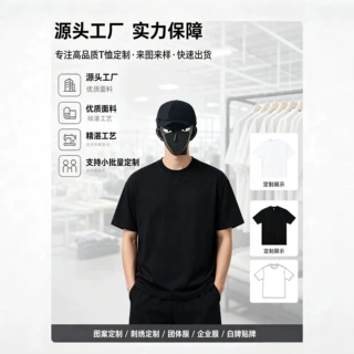 双纱精梳棉 重磅纯色短袖T恤男女夏季宽松纯棉经典百搭白色打底衫