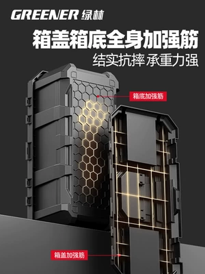 Repair kit Car Multi-Function Repair Electric - upgraded-black-double-layer-box-with-reinforced-box-body-strong-and-resistant-to-falling