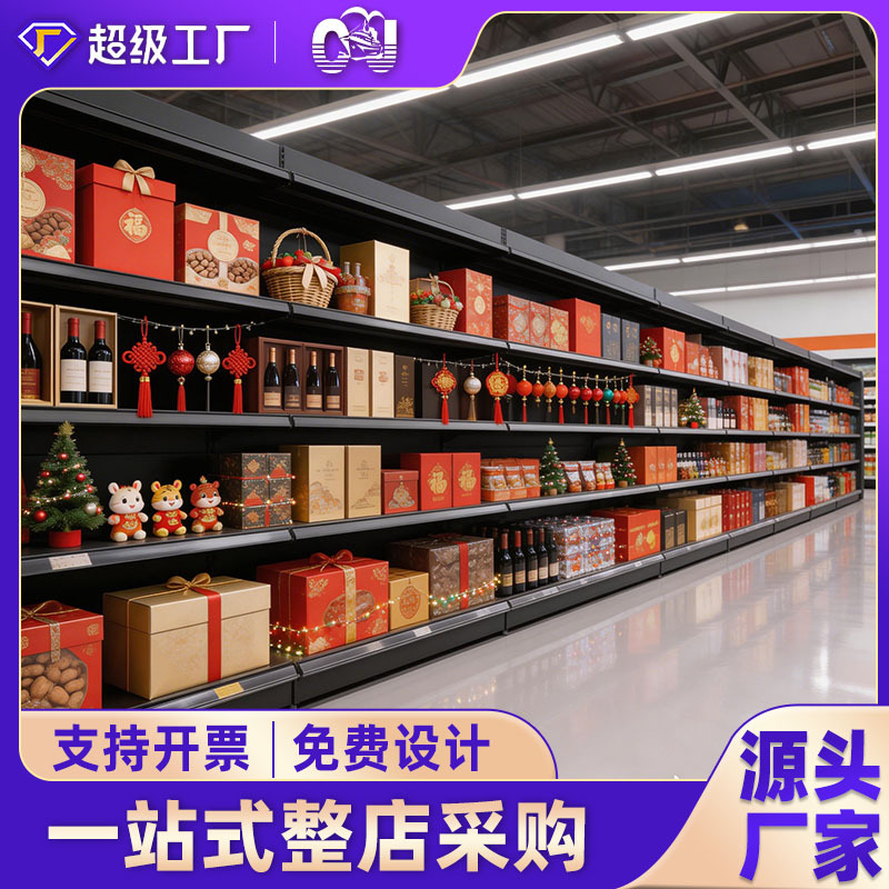 Estantes de supermercado de Suzhou mayorista de supermercados de supermercados de conveniencia una sola y doble cara tienda de ferretería estante de exhibición de supermercado