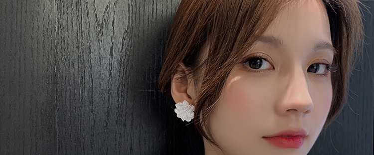 1 Pair Retro Flower Arylic Alloy Ear Studs display picture 3