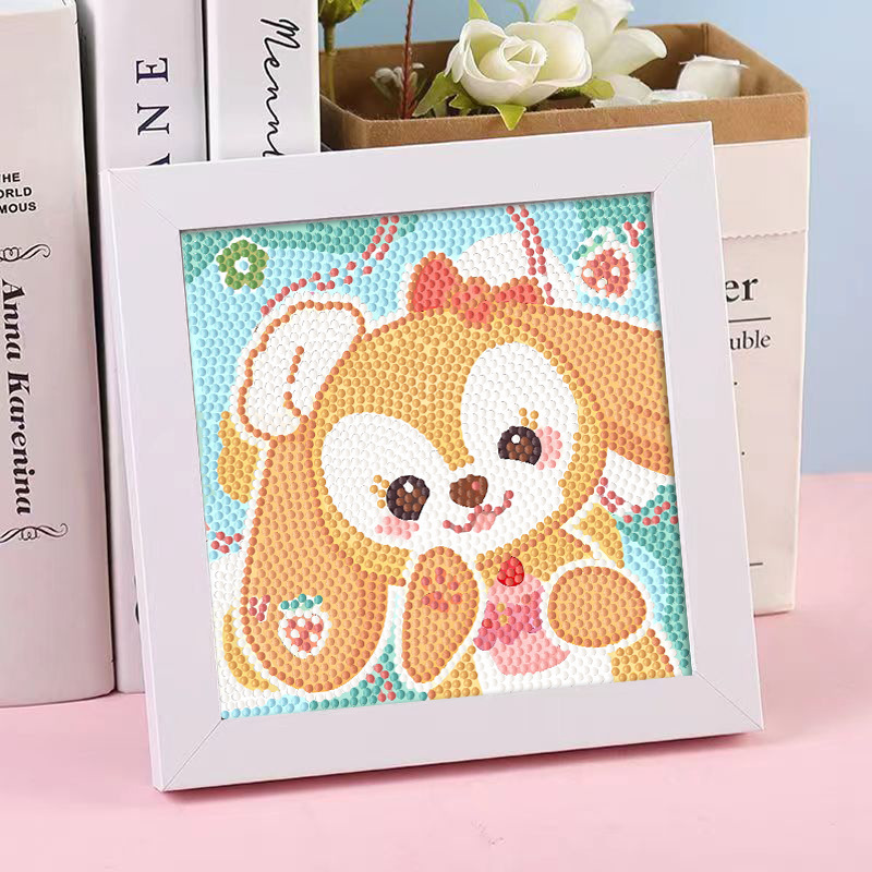 Diamante infantil DIY hecha a mano con material de marco paquete de dibujos animados Sanliou pegatinas de diamante regalo al por mayor pinturas de mampostería