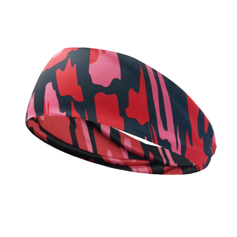 Transfronterizos de impresión de cabello deportivo para hombres mujeres fitness correr yoga antiperspirante pañuelo elástico ocio rayas de cabello cabeza