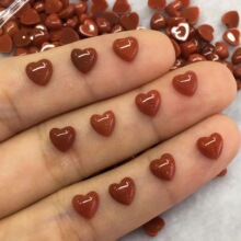 天然南红玛瑙戒面新矿料蒙料南红心形平底素面裸石 镶嵌半成品