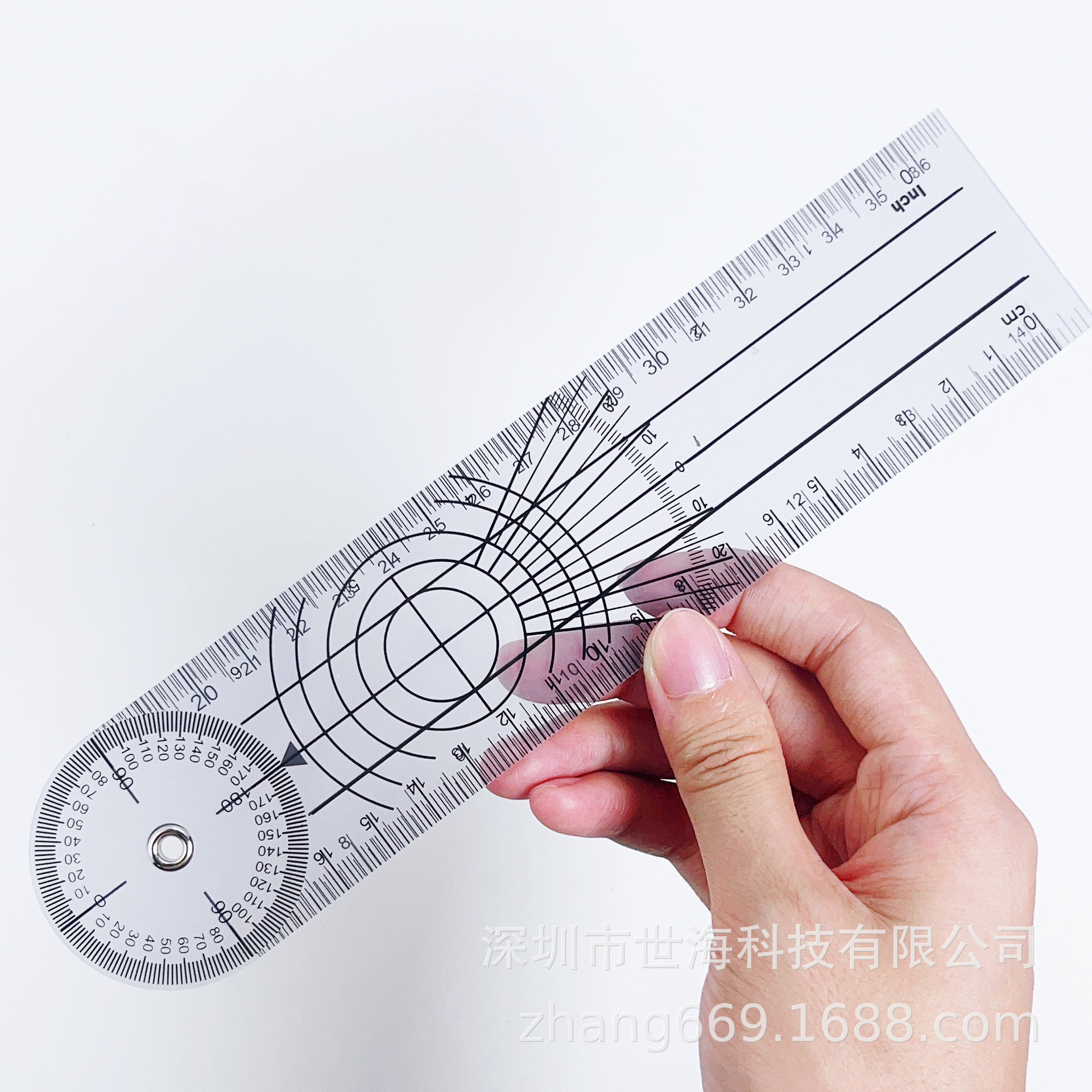 Regla de ángulo médico al por mayor de fábrica Regla de ángulo de pvc transparente Regla de articulación Regla de medición ortopédica Regla de inclinación del cuerpo humano