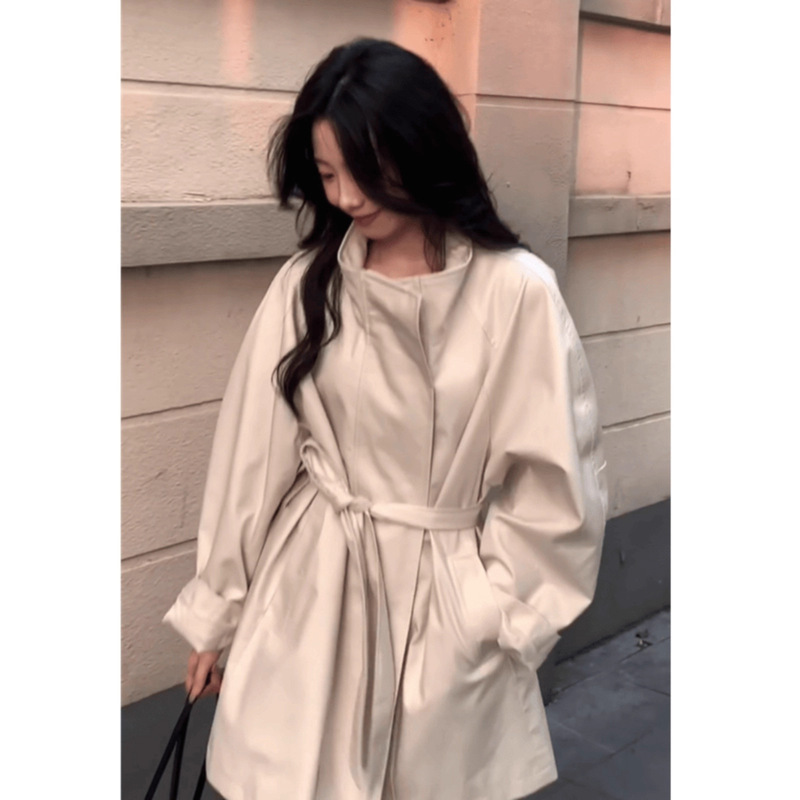 韩系短款风衣外套女2025新款秋季小个子气质高级感休闲英伦风大衣|undefined