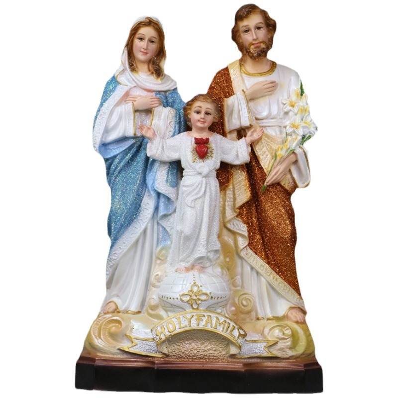 40cm Sagrada Familia tres estatuas de la iglesia regalos minimalistas como la casa sala de estar ornamentos de resina artesanía