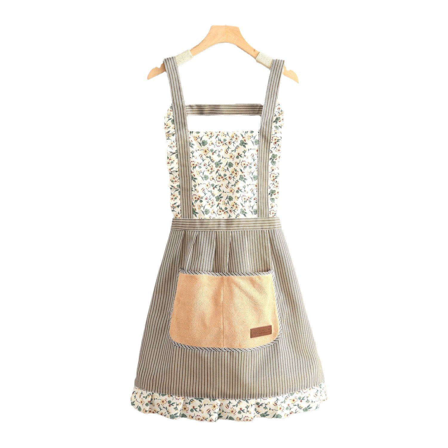 Canvas Fashion Fresh And Cute, Durable Half-length Apron, Korean Style, Breathable, With Hand Pocket, Princess Dress_voghion.com
