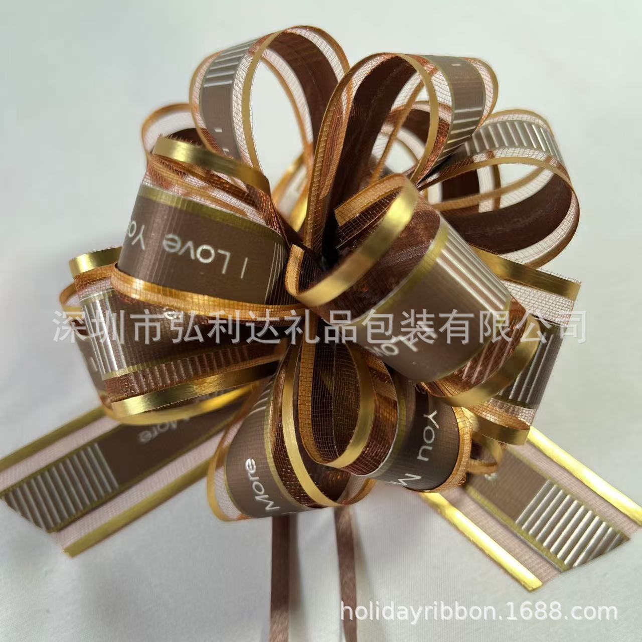 Flor de nieve de mano de cinta de color de flor de la decoración de la caja de regalo del día de San Valentín de boda manija decoración de arco