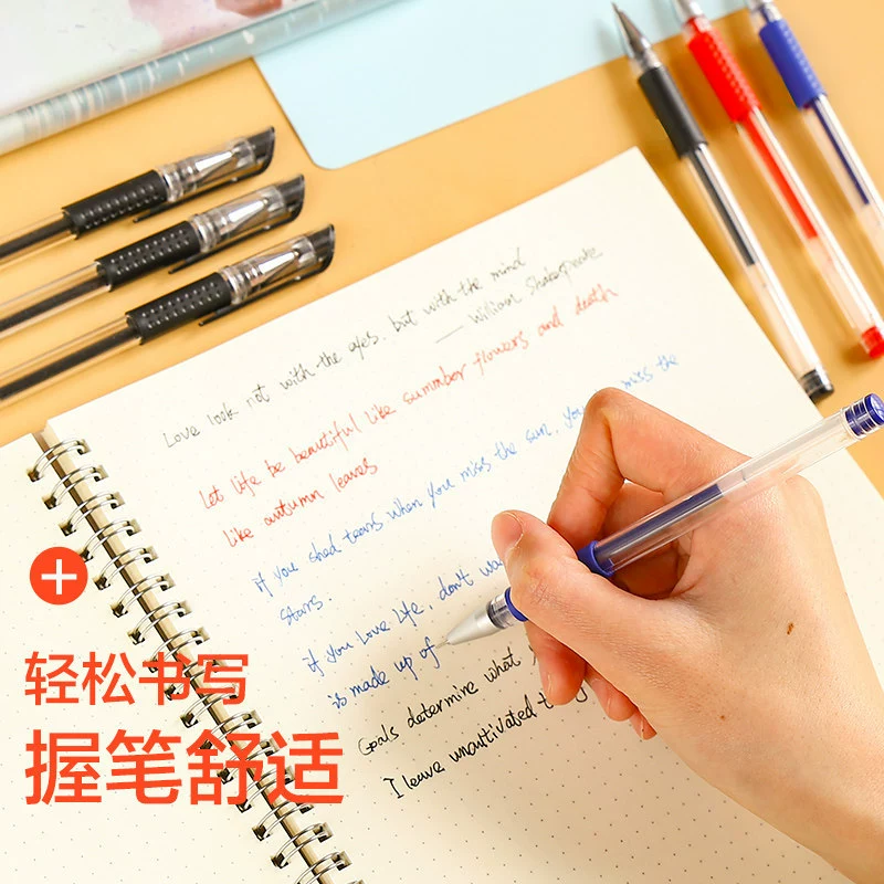 Black rollerball pen, multicoloured bullet for students