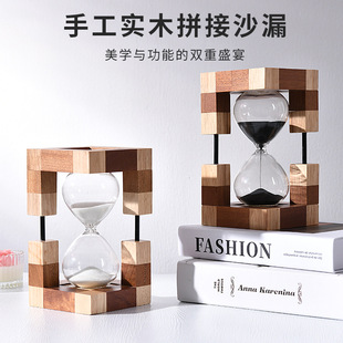 Wooden Hourglass Timer 30 Minutes Time Hourglass 30 Minutes Ornament Hourglass Timer