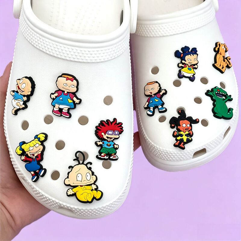 Cross-border best-selling princess cute cartoon PVC soft rubber shoe decoration set with cardboard packaging and decorative accessories Cross-border best-selling princess cute cartoon PVC soft rubber shoe decoration set with cardboard packaging and decorative accessories