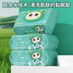 Wet toilet paper is biodegradable and can be flushed into the toilet. Large pack of thickened wet wipes for wiping buttocks and private parts care. Cleaning and antibacterial wet toilet wipes.