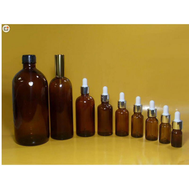 厂家3-100ml精油瓶 透明 蓝色 绿色 茶色玻璃瓶磨砂瓶 香水瓶