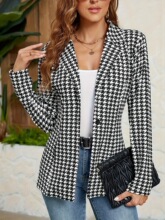 U 27168 Elegant Checkered Blazer ǧ�����װ ŷ������羳��